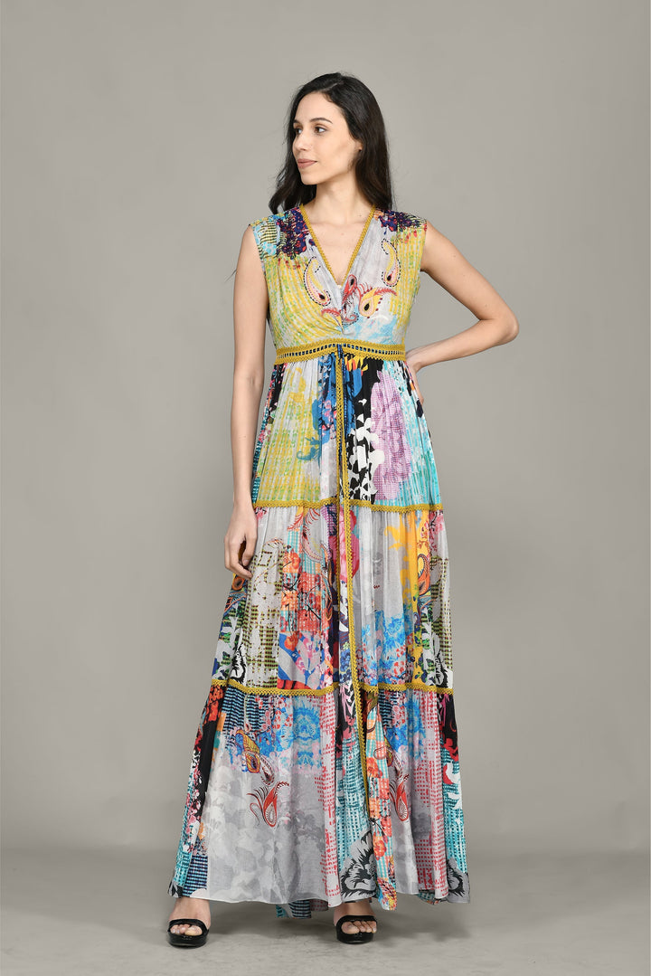 Euphoria – Gestuftes Maxikleid
