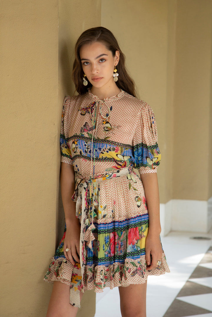 Tropische Fliesen oben