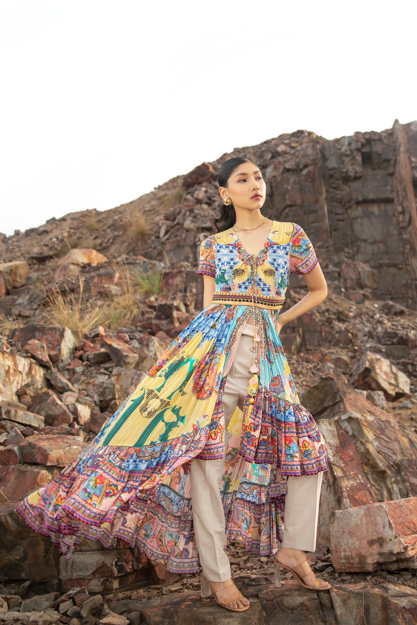 Aurora Hi-Low Maxikleid