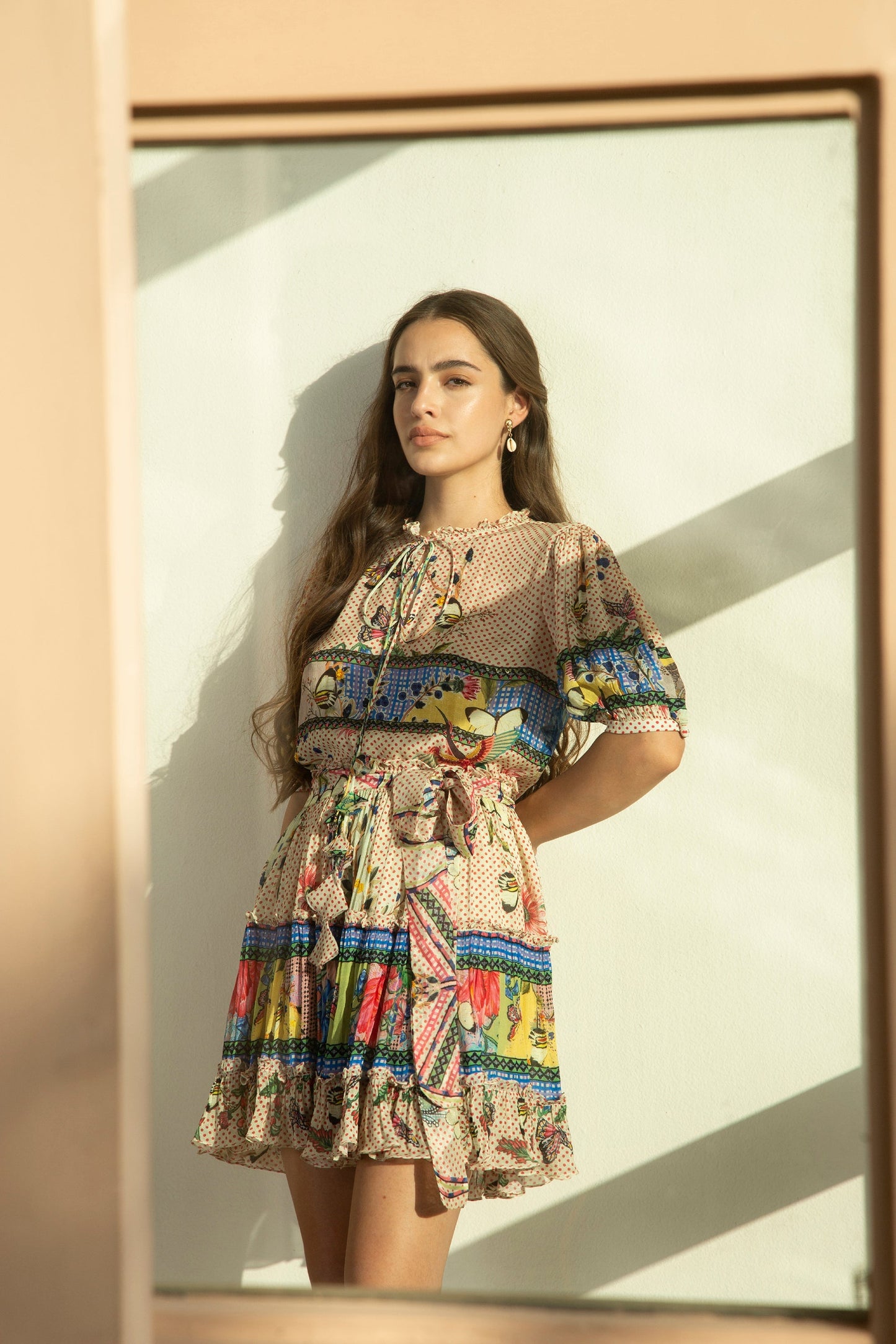 TROPICAL TILES MINI SKIRT