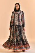 NOIR BLOOM MAXI DRESS