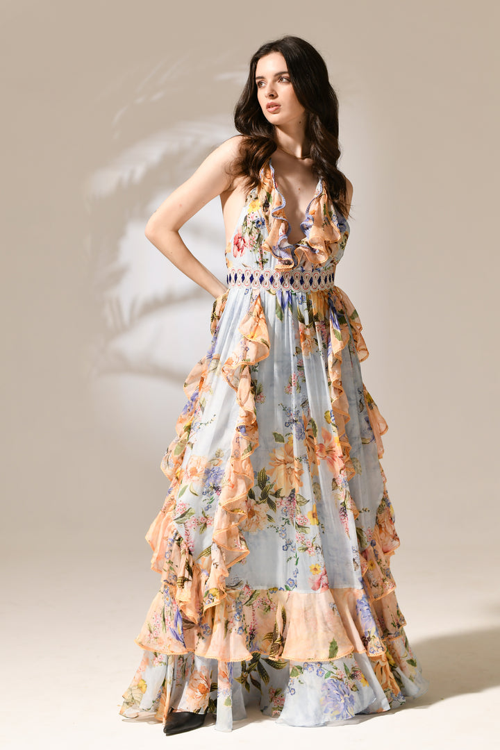 Seraphina Ruffled V-Neck