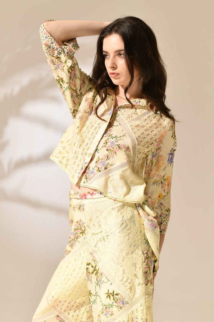 Primrose Lace Patchwork shirt