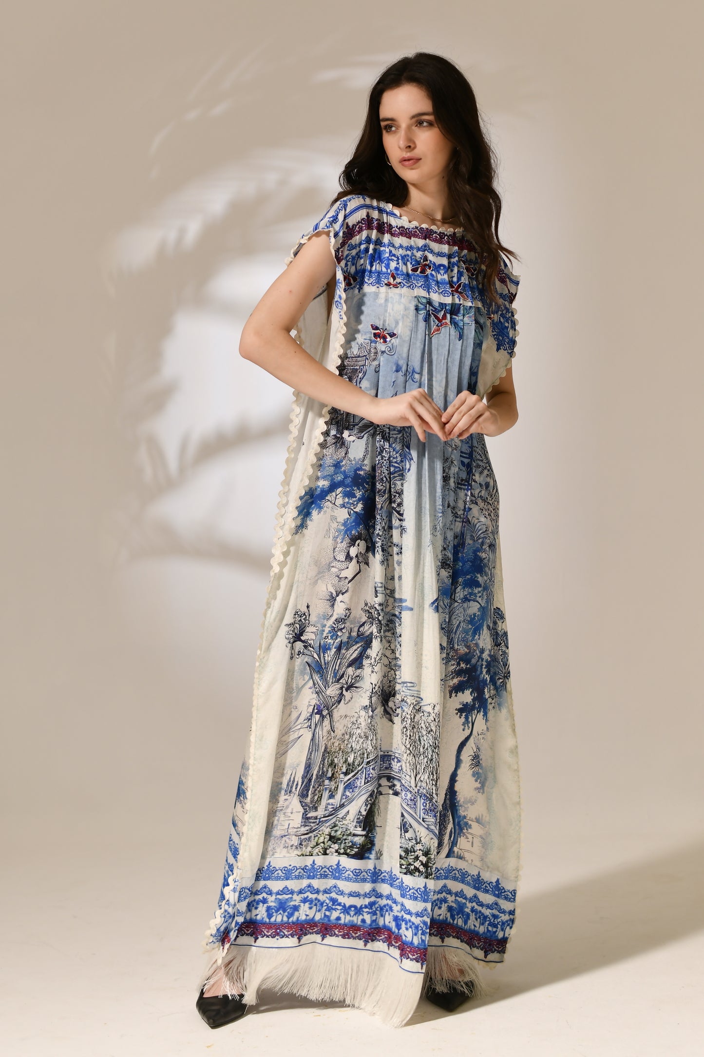 The Azure Estate Fringe Kaftan