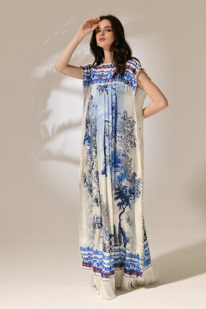 The Azure Estate Fringe Kaftan