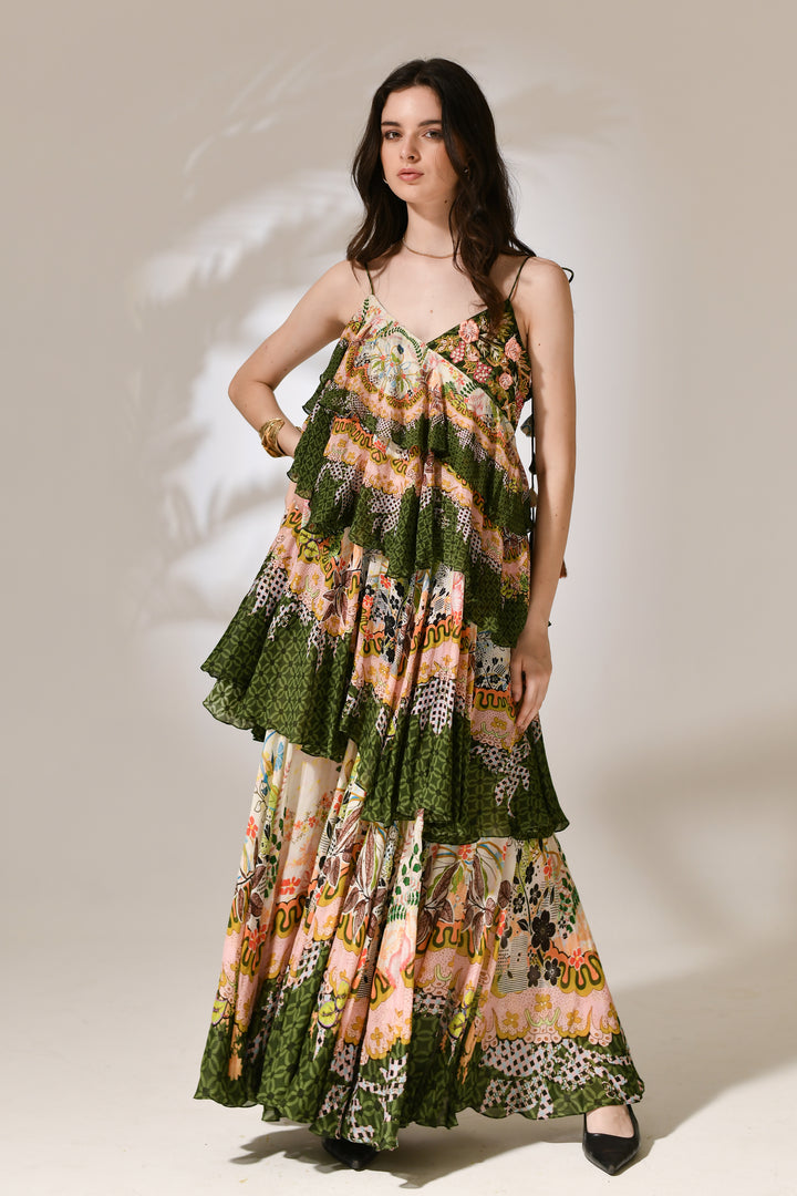 Solstice Tiered Ruffle Maxi