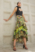 OPULENT TIERED MAXI SKIRT