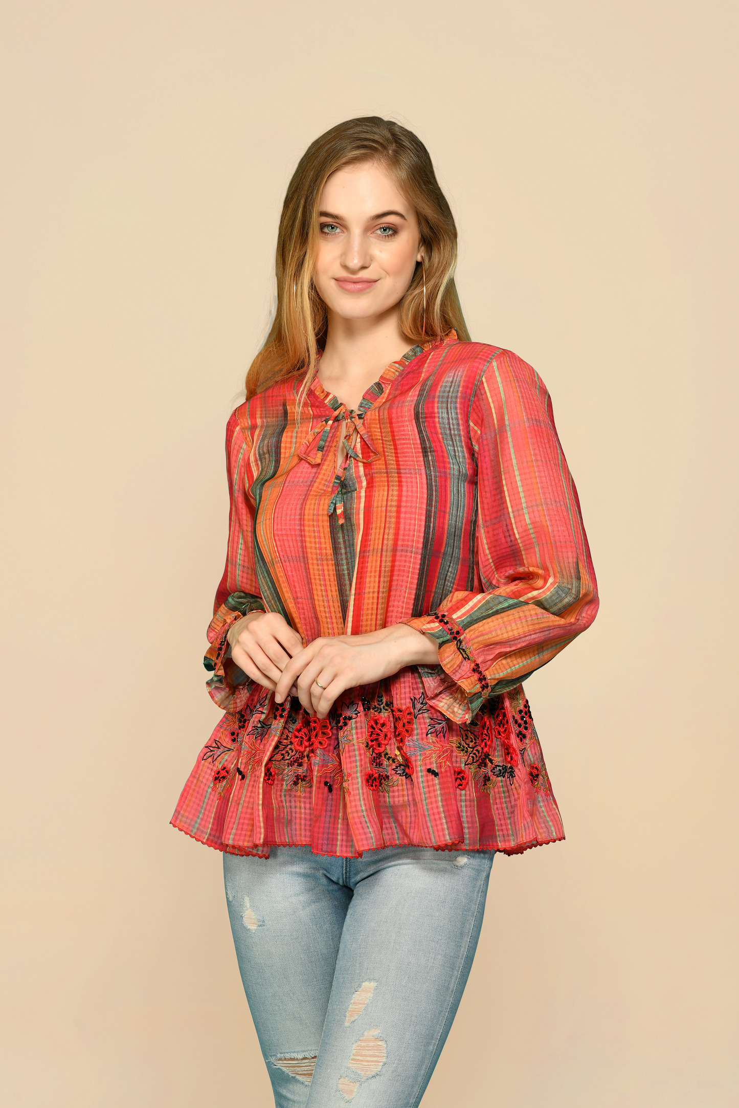 OMBRE PEASANT TOP