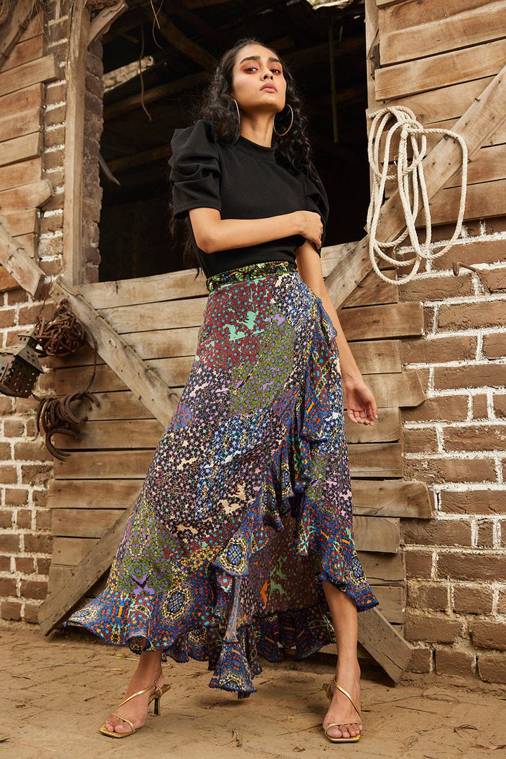 NIKITA EMBROIDERED MAXI  SKIRT