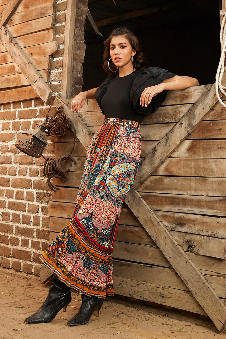 ALLAIRE HIGH-LOW MAXI SKIRT