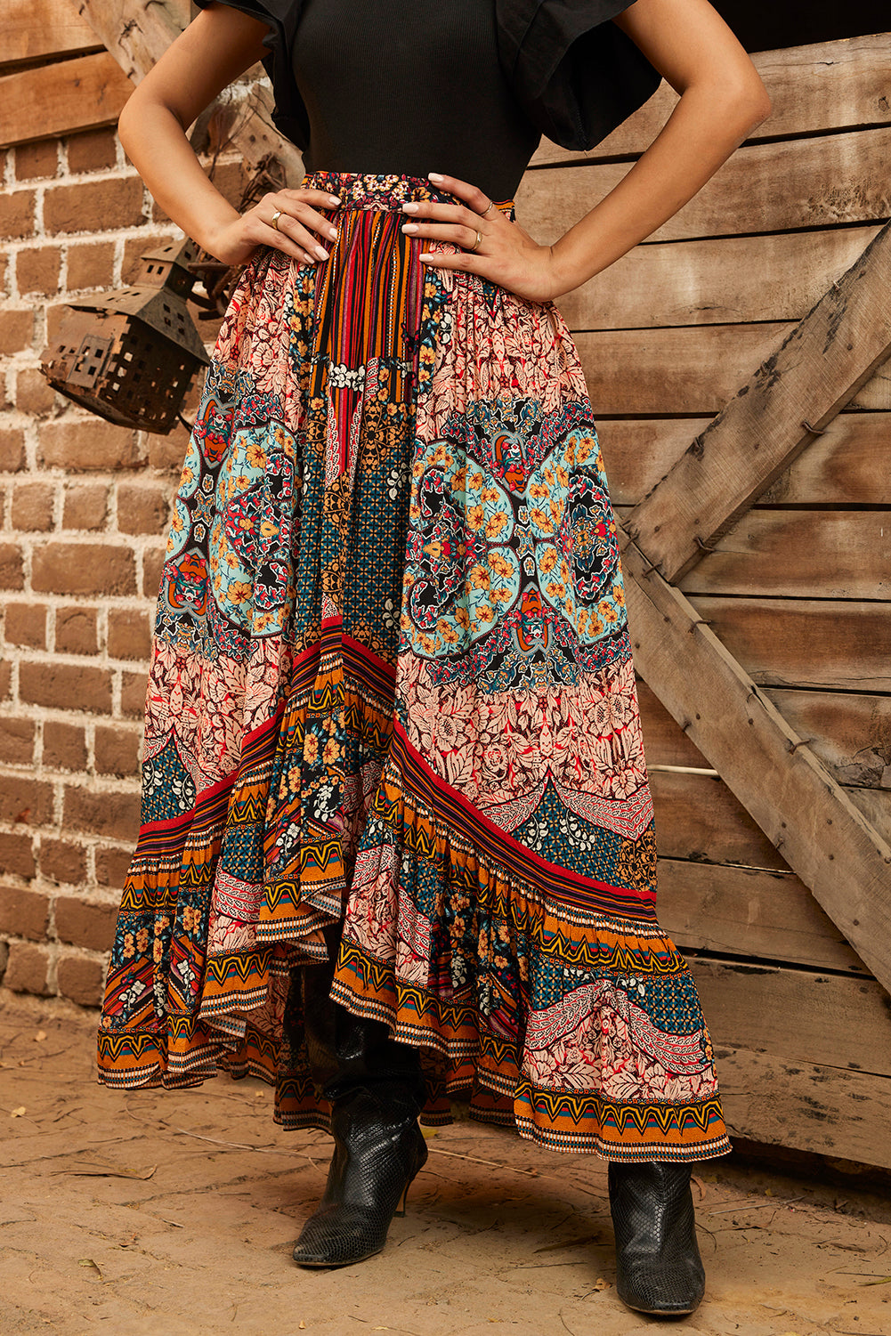 Allaire High-Low Maxi Skirt