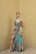 Oceania Maxikleid mit Rüschen