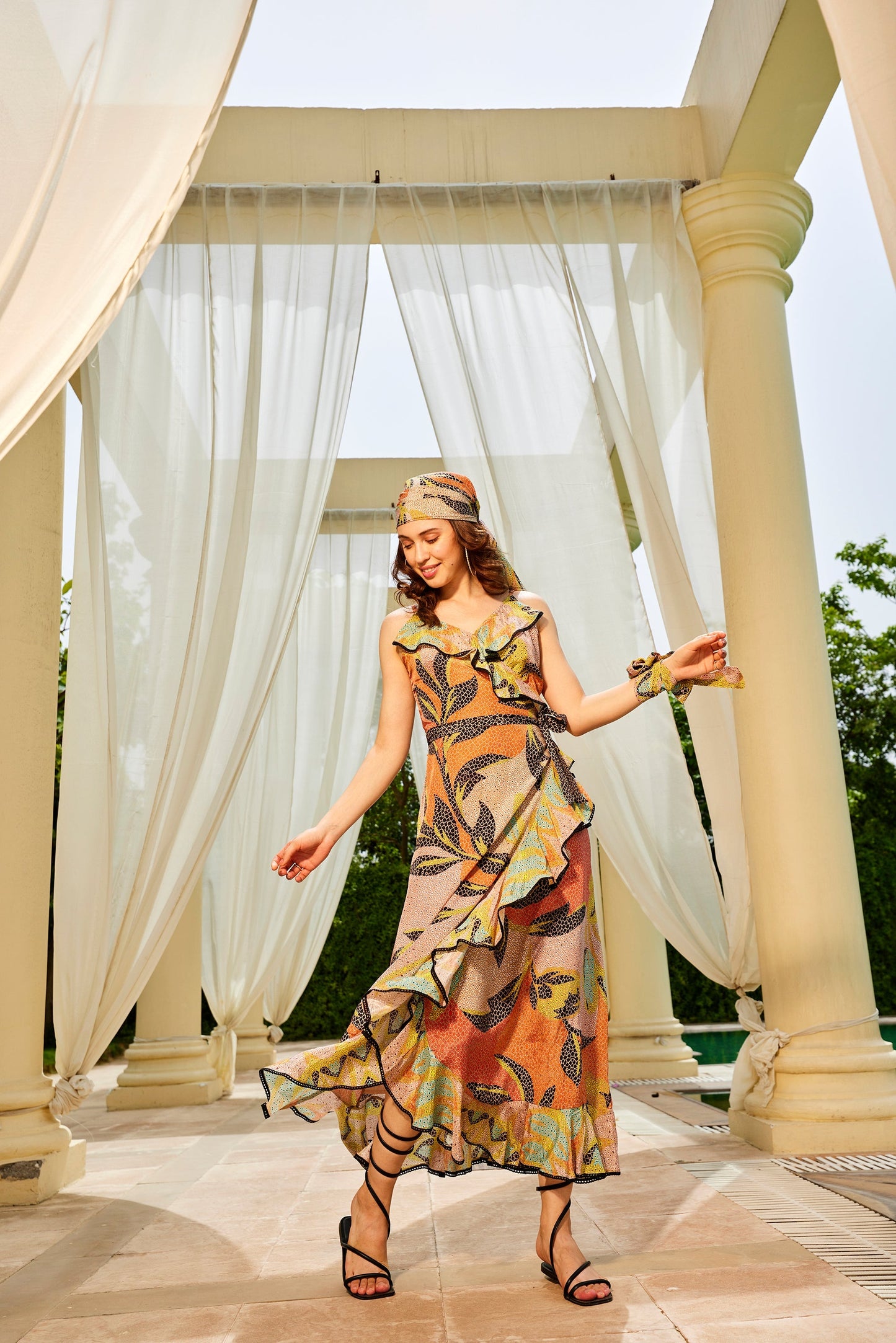 Sundown Wickel-Midikleid