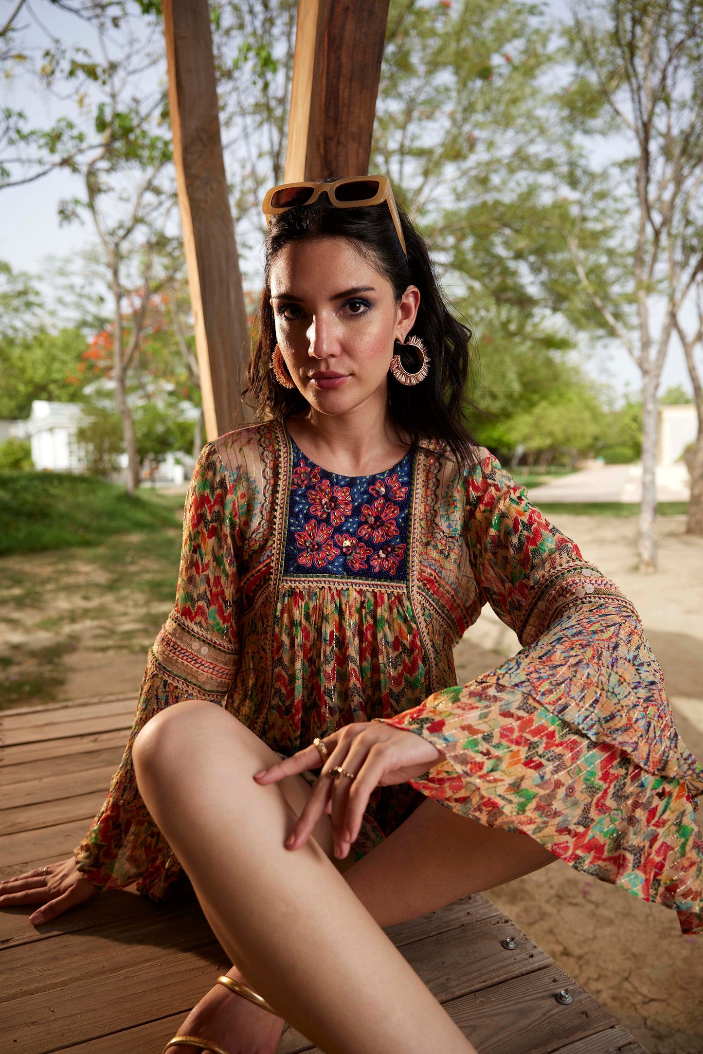 Oberteil mit Kelton-Stickerei