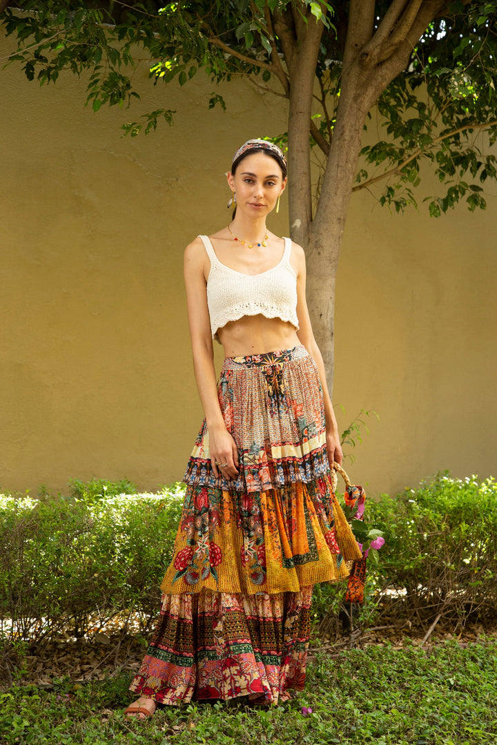 MEADOW TIERED MAXI SKIRT
