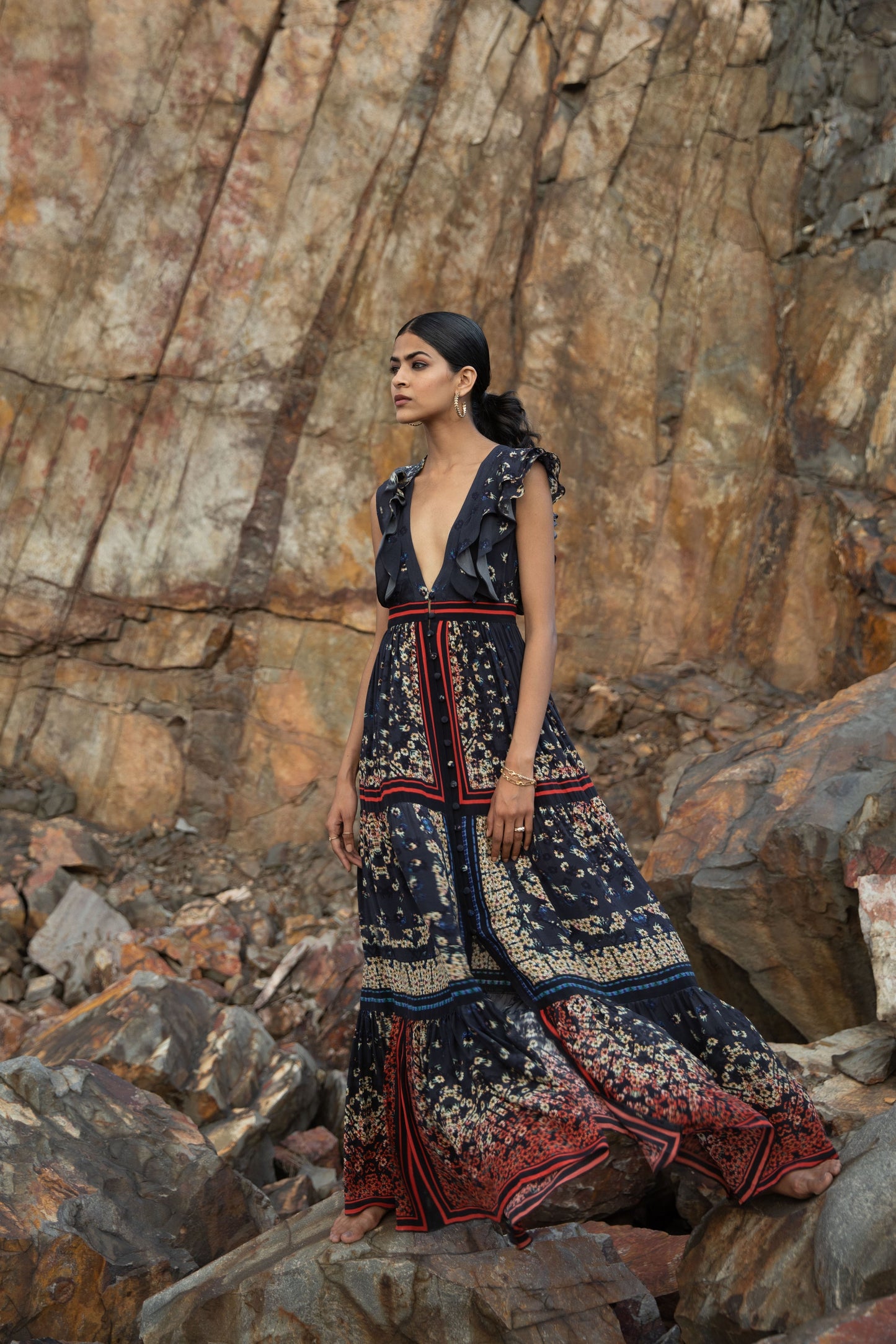 OSIRIS TIERED MAXI DRESS