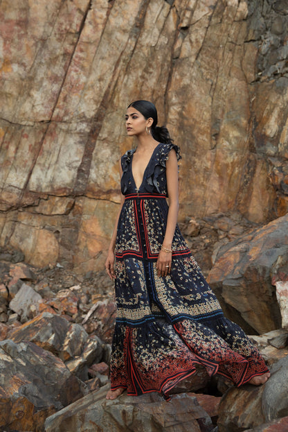 OSIRIS TIERED MAXI DRESS