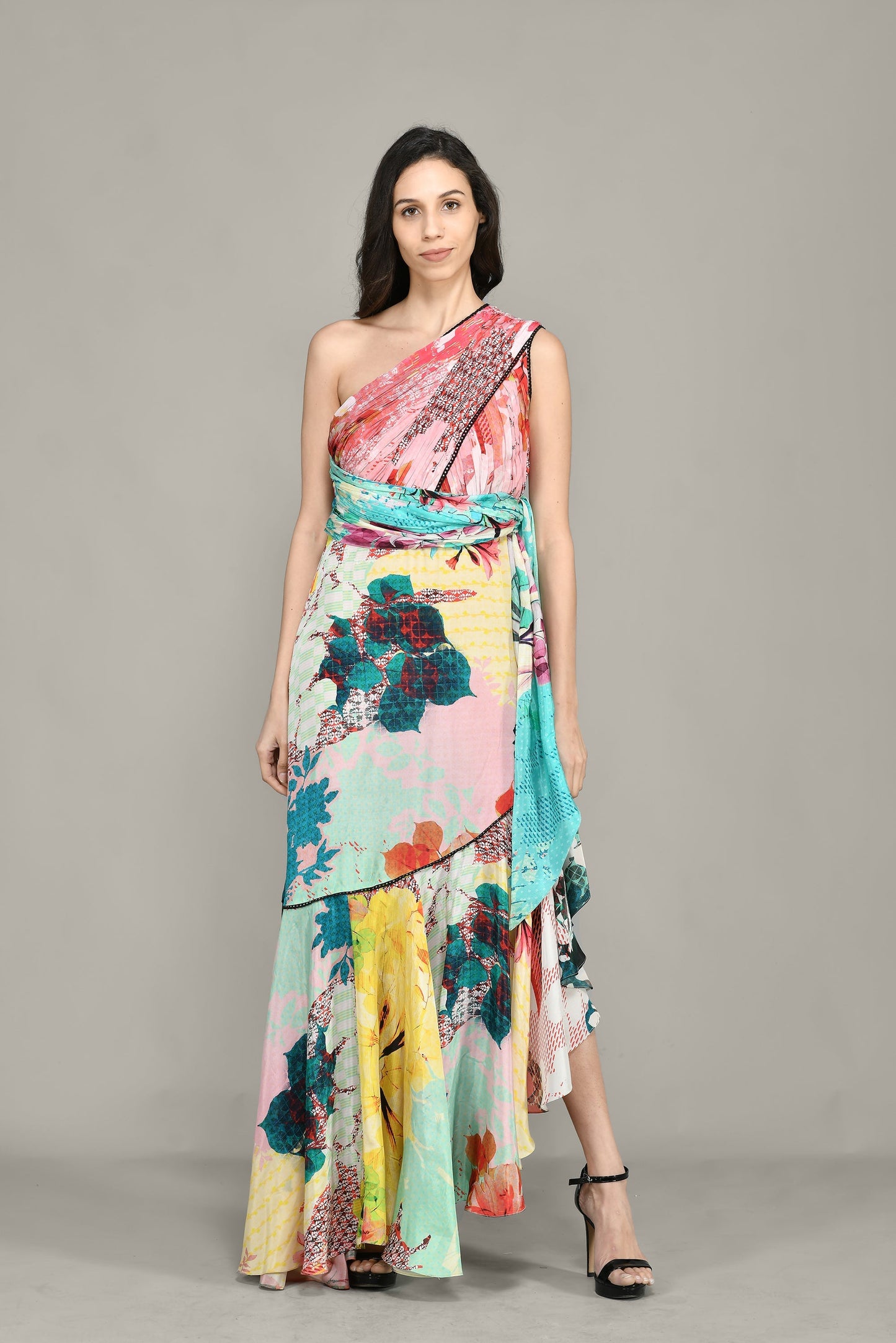 Macaw – Einschultriges Rüschenkleid