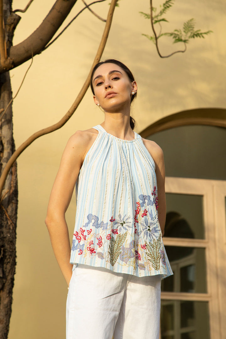 Besticktes Oberteil „Beach Affair“