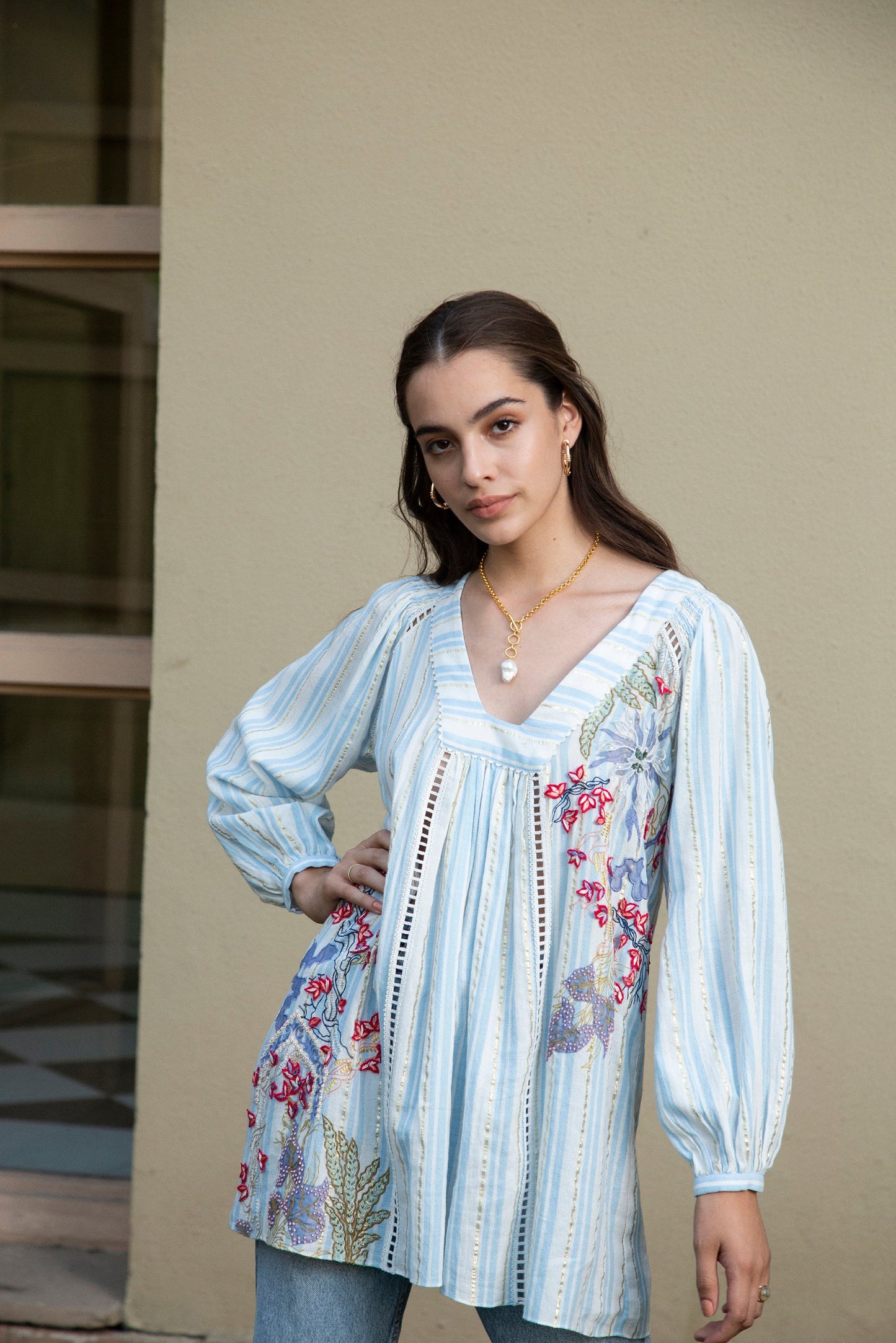 BEACH AFFAIR EMBROIDERED TUNIC