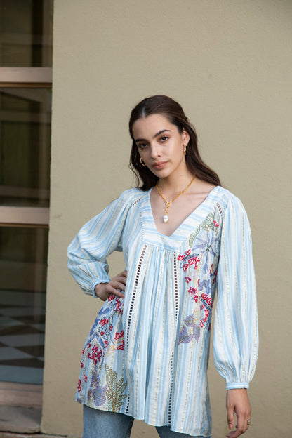 BEACH AFFAIR EMBROIDERED TUNIC