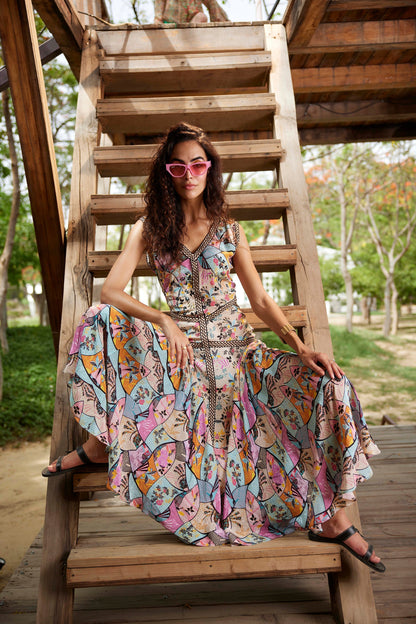 MYSTIC CUT-OUT MAXI DRESS