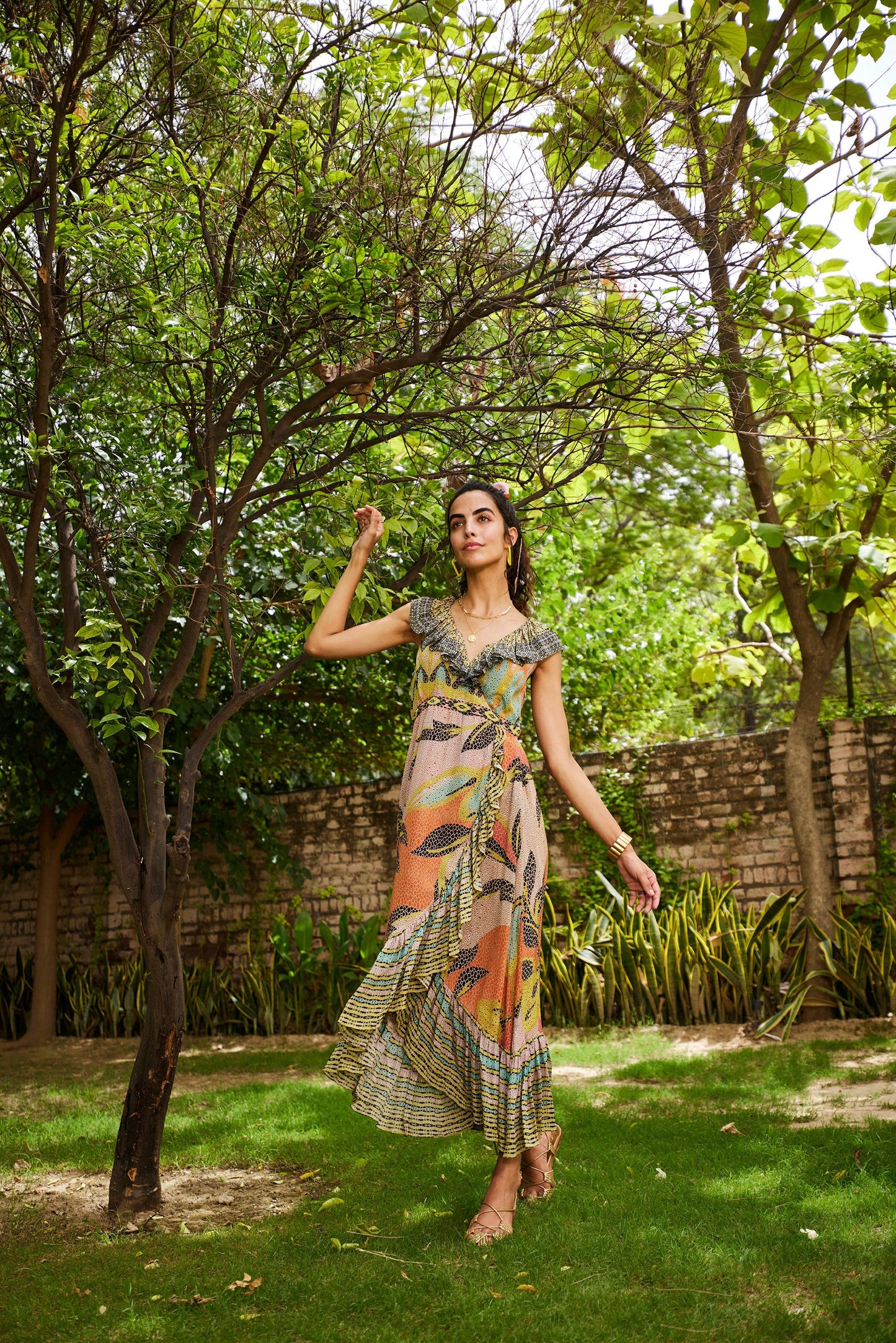 Maxikleid mit Rüschen „Sundown“