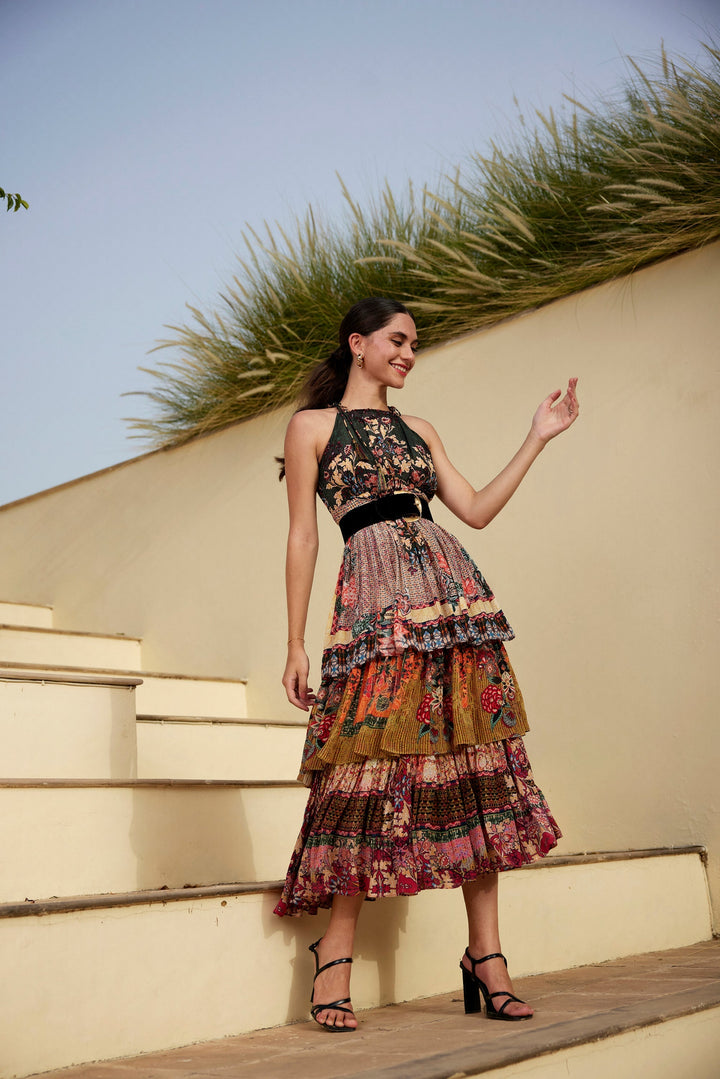 Meadow Neckholder-Maxikleid