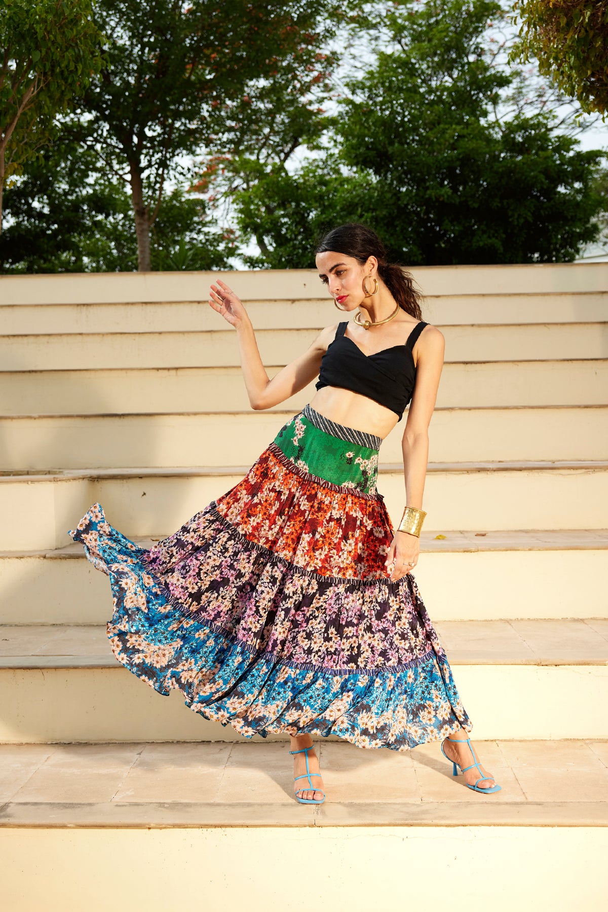 Vivid Voyage Maxi Skirt