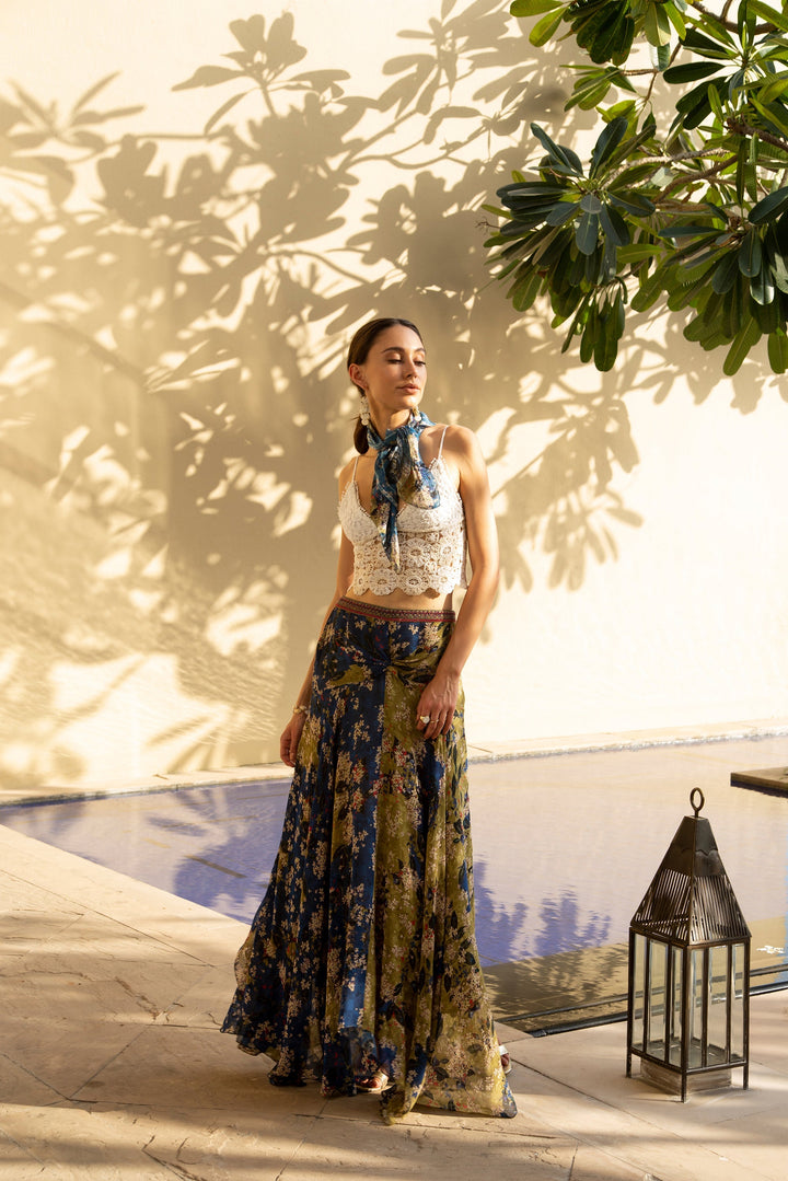 PARADISE FOREST MAXI SKIRT