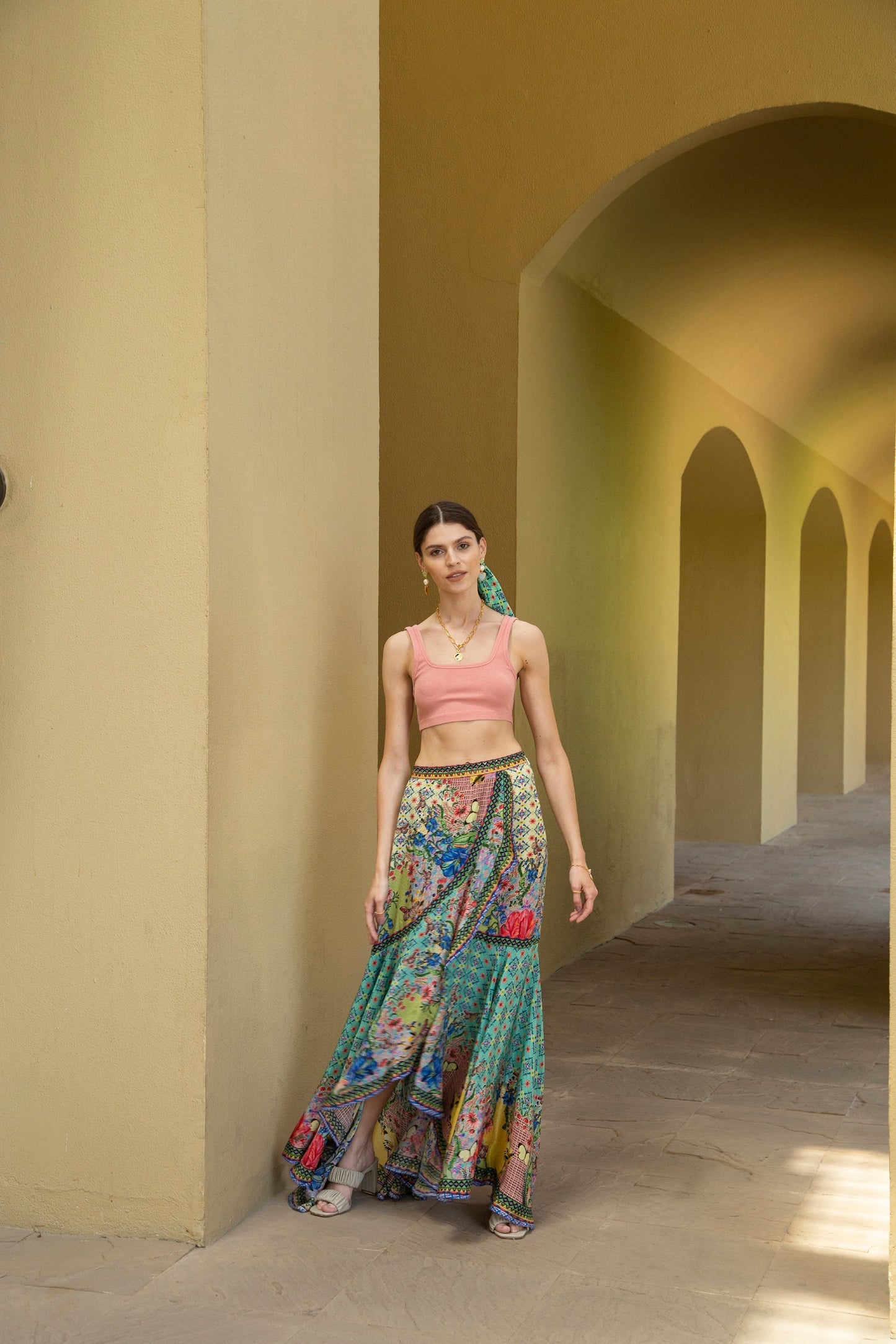 Oceania Maxirock mit Rüschen