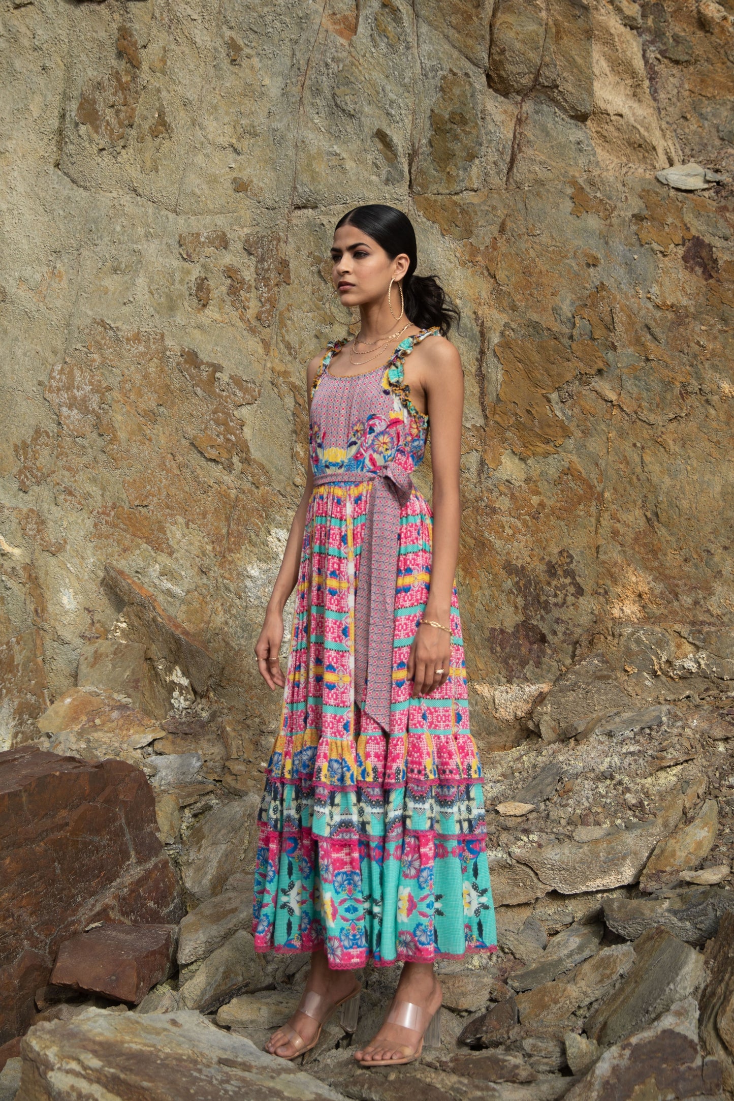 DAHLIA RUFFLED MAXI DRESS
