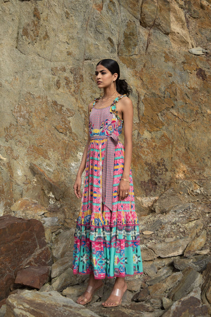 DAHLIA RUFFLED MAXI DRESS