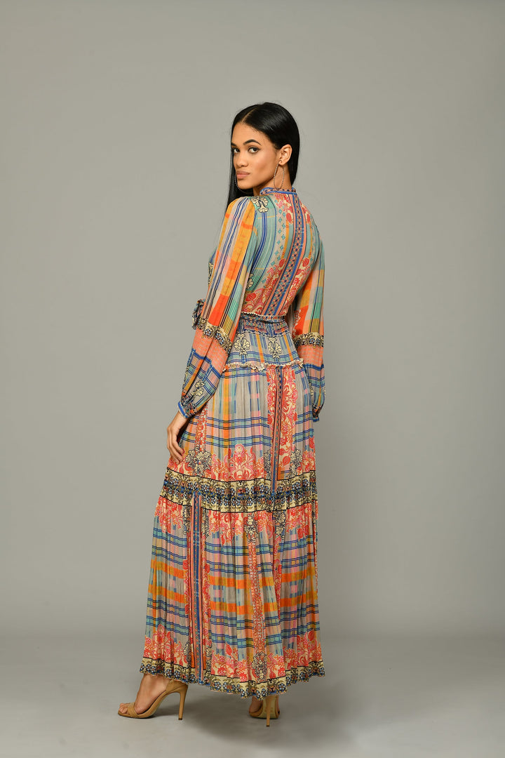 Himmelblaues Maxikleid