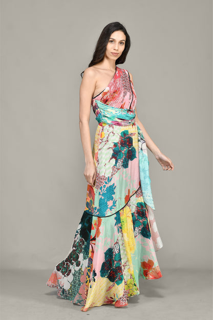 Macaw – Einschultriges Rüschenkleid