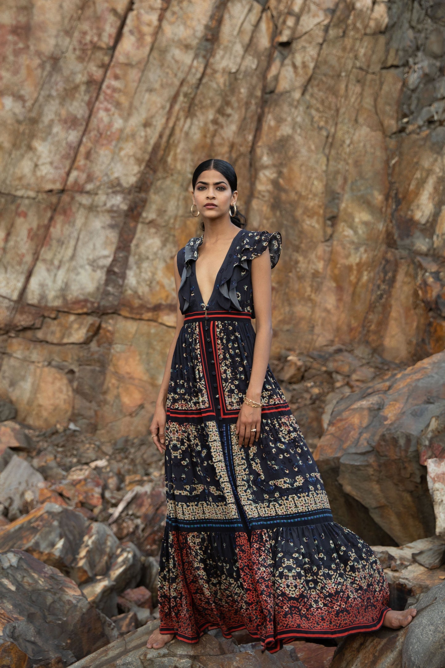 OSIRIS TIERED MAXI DRESS