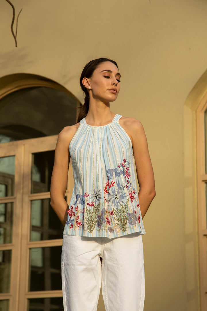 Besticktes Oberteil „Beach Affair“