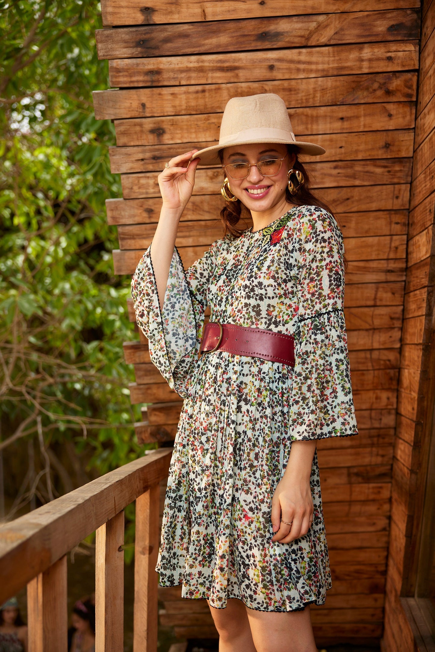 LIBRA EMBROIDERED TUNIC DRESS