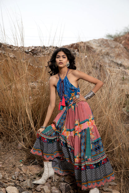 Serene Sapphire Hi-Low-Kleid
