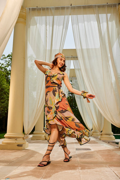 Sundown Wickel-Midikleid