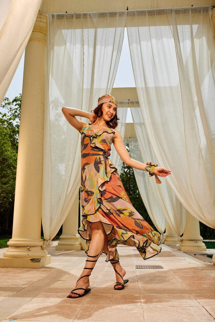 Sundown Wickel-Midikleid