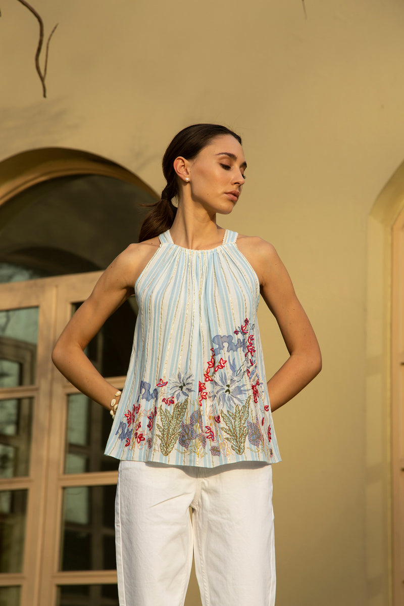 Beach Affair Embroidered Top