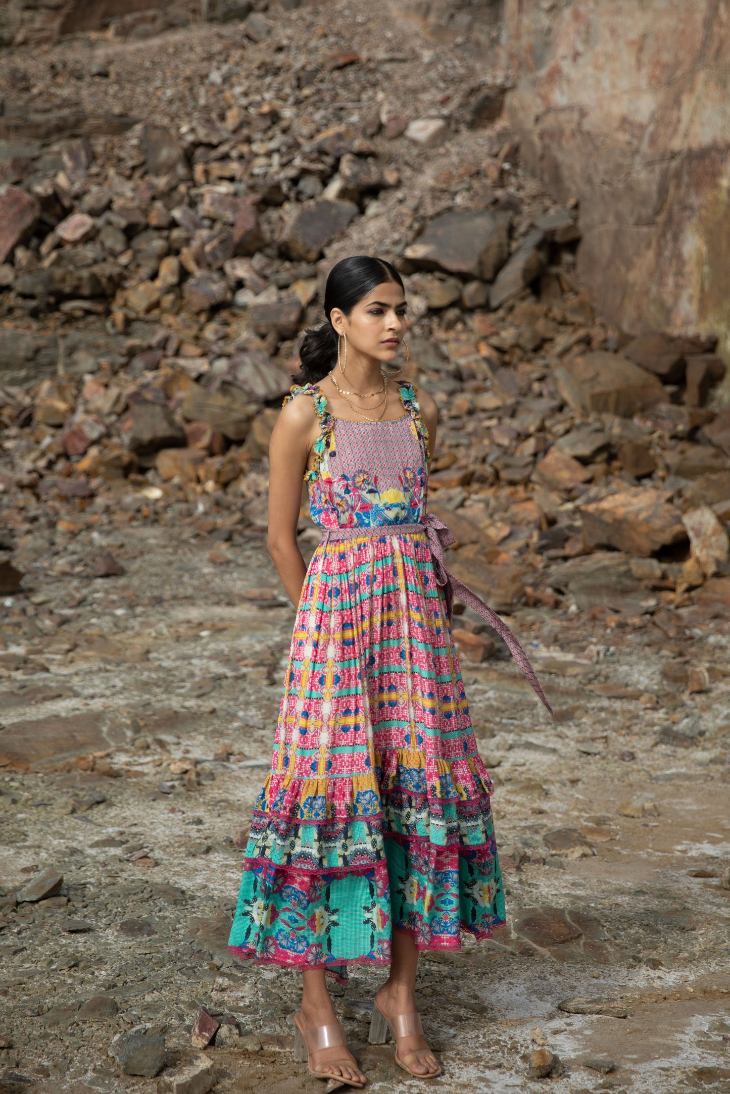 DAHLIA RUFFLED MAXI DRESS