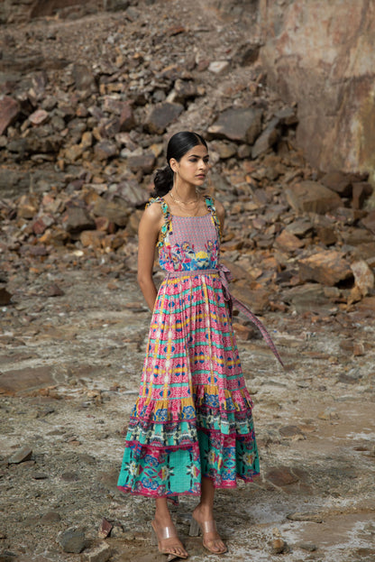 DAHLIA RUFFLED MAXI DRESS