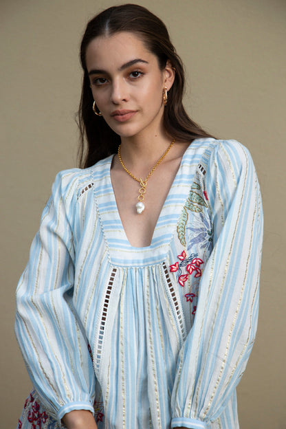 BEACH AFFAIR EMBROIDERED TUNIC