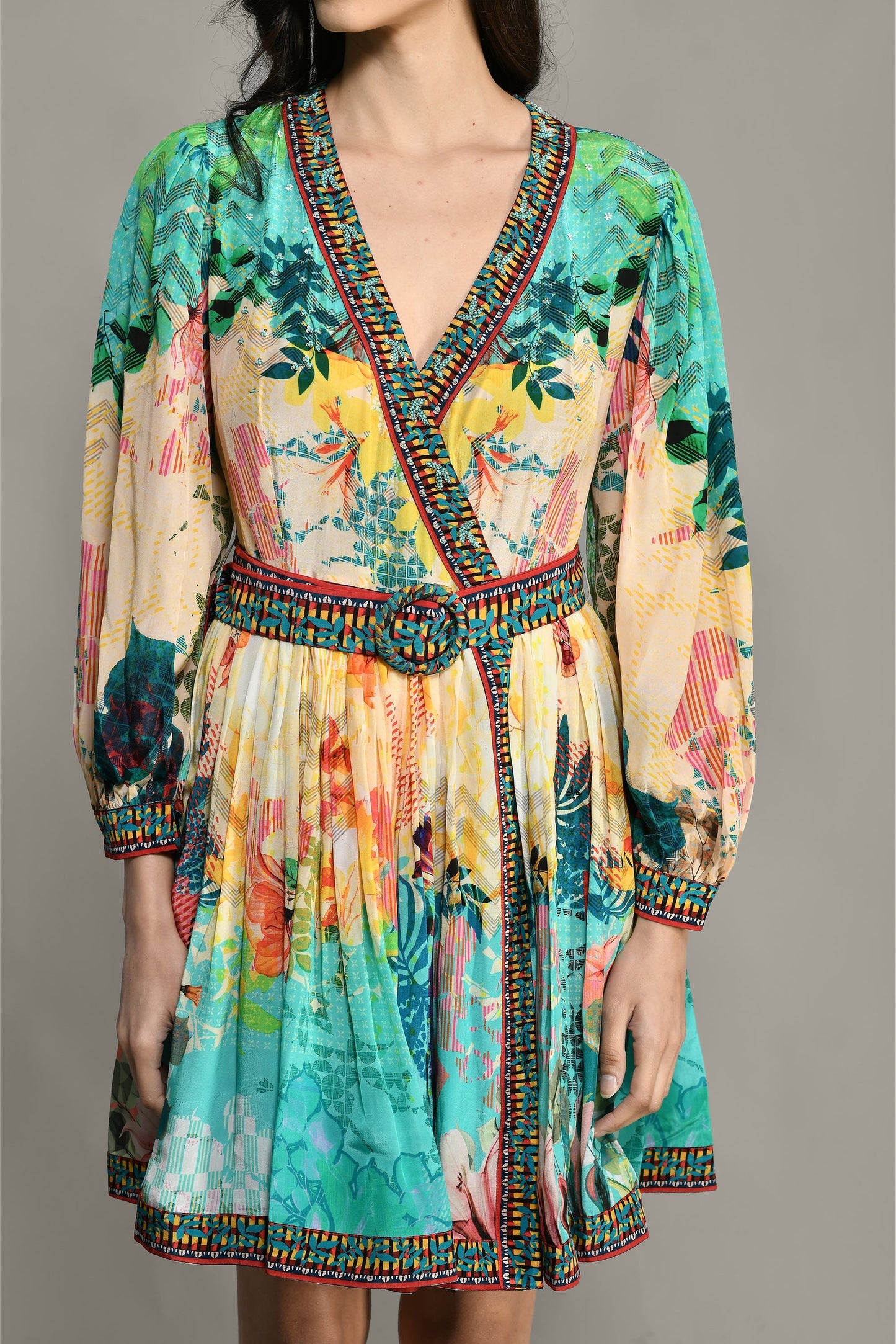 Mini-Wickelkleid „Macaw“