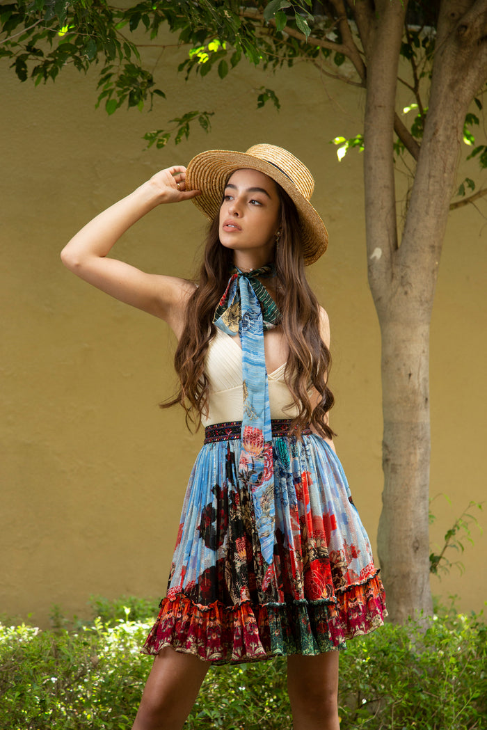 Floral Sea Tiered Skirt