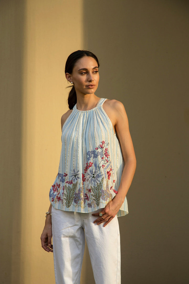 Besticktes Oberteil „Beach Affair“