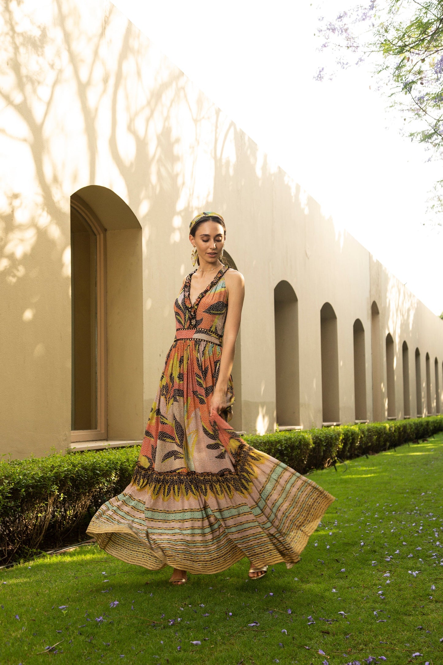 SUNDOWN TIERED MAXI DRESS