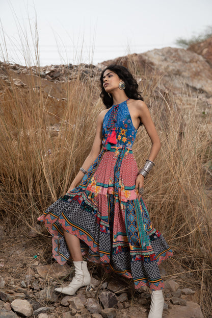 Serene Sapphire Hi-Low-Kleid